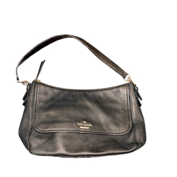 Kate Spade Classic Black Pebbled Shoulder Bag - Picture 1 of 11